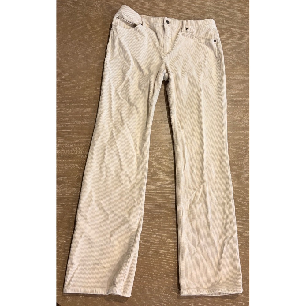 Lauren Ralph Lauren Corduroy Pants Womens 12 Classic Straight Cream